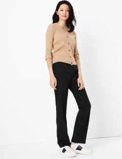 Toka Detaylı Straight Leg Pantolon