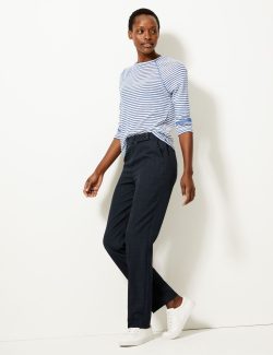 Toka Detaylı Straight Leg Pantolon