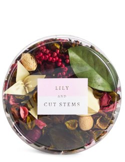 Zambak ve Yeni Kesilmiş Bitki Kokulu Potpori