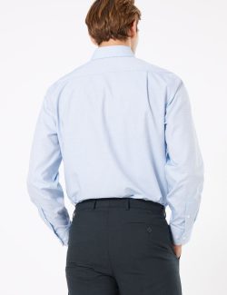 Dokulu Ütü Gerektirmeyen Regular Fit Gömlek