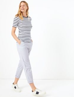 Saf Pamuklu Tapered Fit Pantolon