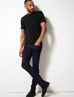 Saf Pamuklu Sıfır Yaka T-Shirt