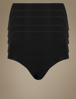 5’li Supima Pamuk ve Modal Karışımlı İz Bırakmayan Full Brief Külot