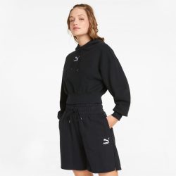 Puma – 535074_01 – PUMA CLASSICS Kısa Kesim Kadın Kapüşonlu Sweatshirt