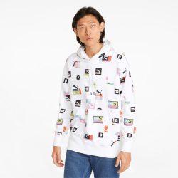 Puma – 534428_02 – PUMA Brand Love Baskılı Erkek Kapüşonlu Sweatshirt