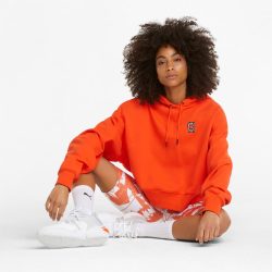 Puma – 534202_01 – PUMA PIVOT Kısa Kesim Kadın Kapüşonlu Sweatshirt