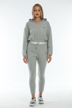 Slazenger PERHAPS Kadife Kadın Eşofman Takım Gri