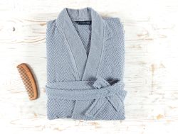 Madame Coco Nicola Kimono Erkek Bornoz – Mavi