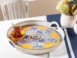 Madame Coco Louvre Yuvarlak Örgü Tepsi