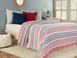 Madame Coco Ella Tek Kişilik Yıkamalı Pike – Kırmızı