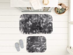 Madame Coco Damien 2’li Banyo Paspası – Beyaz/Antrasit 60×100+50×60 cm