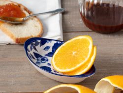 Madame Coco Rêve Bleu Rose Bleu Oval Kulplu Tabak – Mavi – 16x9x3 cm