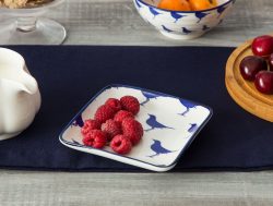 Madame Coco Rêve Bleu Oiseau Kare Tabak – Mavi – 12,5×12,5×2,2 cm