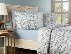 Madame Coco Margaux Tek Kişilik Madame Coco Crep Baskılı Nevresim Takımı – Mavi