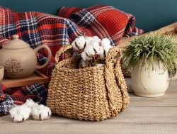 Madame Coco Coralise Küçük Hasır Sepet