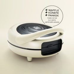 Karaca Funday Krem Çıkarılabilir Plakalı 3’ü 1 Arada Waffle Krep ve Künefe Makinesi 1000W