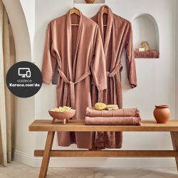 Karaca Home 4 Element Terracotta Şal Yaka Bornoz L/XL Ateş