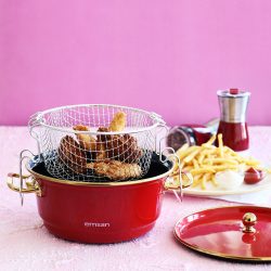 Emsan Troy Emaye Kızartma Tenceresi Kırmızı 24 cm