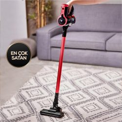 Karaca Vantuz Slim X10 Kablosuz Dikey Süpürge Kırmızı