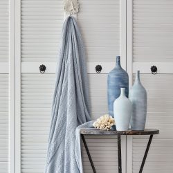 Karaca Home Charm Bold Çift Kişilik Örgü Battaniye Mavi