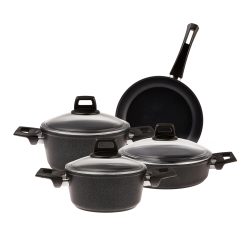 Karaca Bio Diamond Power Antibakteriyel Kulp İndüksiyon Tabanlı 7 Parça Tencere Seti