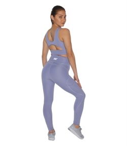 MuscleCloth Elise Cepli Spor Tayt + Dora Sporcu Sütyeni Lila