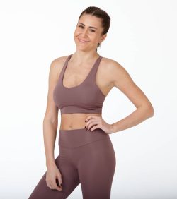 Gül Kurusu Sırtı Çapraz Bantlı Spor Sütyen