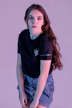 Casette Siyah Kadın T-shirt