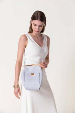 Zea Klipsli Omuz Çantası – Platinum