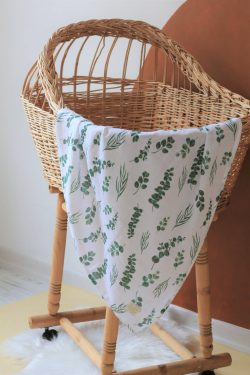 Piccolo Republic x Persona Botanica Okaliptüs Desenli Müslin Örtü