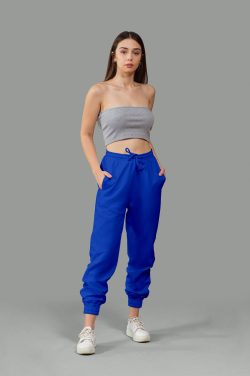 Bağcıklı Saks Eşofman Altı