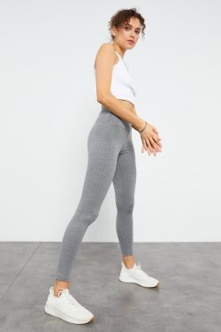 Grı Mlnj Yüksek Bel Toparlayıcı Slim Fit Dar Paça Kadın Tayt – 94011