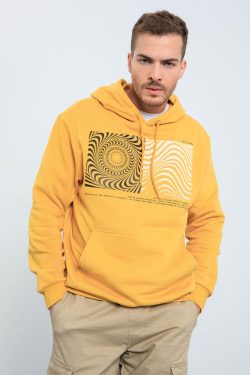 Hardal Desen Baskılı Kapüşonlu Rahat Form Erkek Sweatshirt – 88030