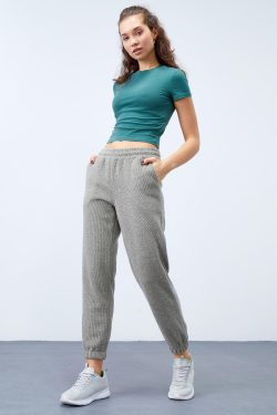 Çağla Cepli Bağcıklı Lastik Paça Rahat Form Selanik Kadın Eşofman Alt – 94615