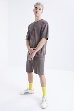 Camel O Yaka Oversize Bermuda Erkek Şort Takım – 85164