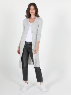 Slim Fit Kadın Gri Hırka