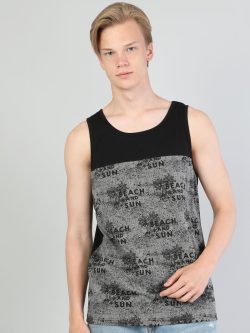 Regular Fit Erkek Siyah Atlet