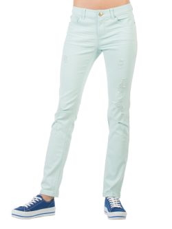 Slim Fit Orta Bel Skinny Leg Kadın Mint Yeşili Pantolon