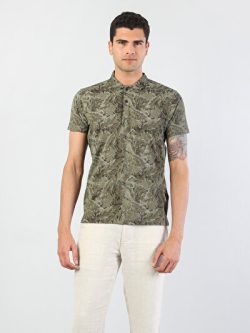 Regular Fit Polo Yaka Erkek Haki Polo Kısa Kol