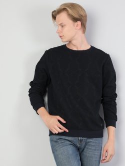 Regular Fit Erkek Lacivert Sweatshirt