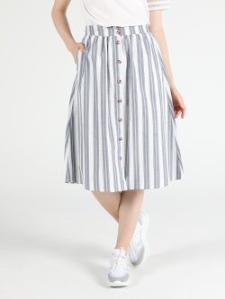 Midi Kadın İndigo Etek