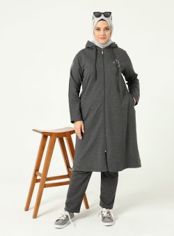 Büyük Beden Eşofman Takım Bwest Antrasit