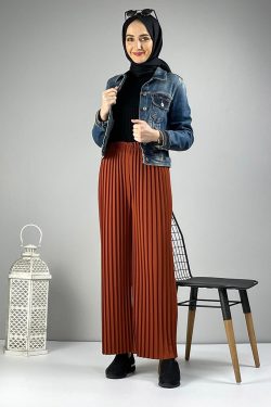 Pantolon MODAPİNHAN Taba / Lacivert