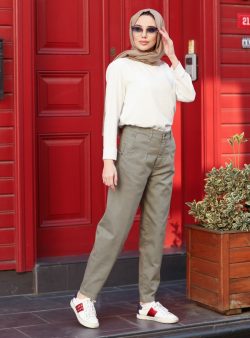 Denim Pantolon Neways Haki