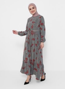 Tesettür Elbise Tavin Siyah