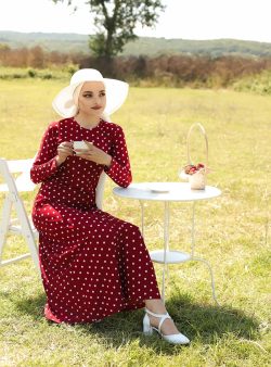 Tesettür Elbise Tofisa Bordo