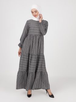 Tesettür Elbise Ginezza Siyah