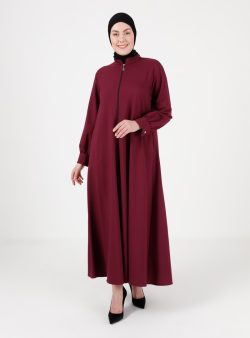 Büyük Beden Ferace MODAPİNHAN Mürdüm