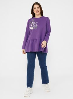 Büyük Beden Tunik Alia Mor