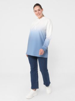 Büyük Beden Tunik Alia Mavi / Bebe Mavisi